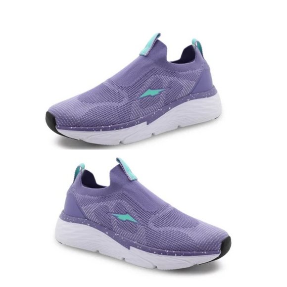 Avia | Shoes | Avia Womens Lightweight Knit Slip On Lt Purple Jogger ...